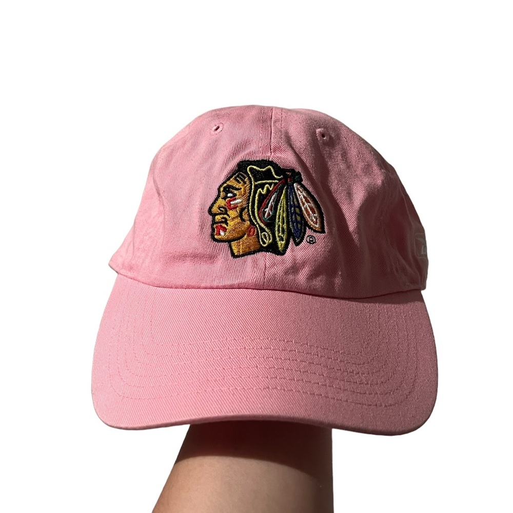 Pink Blackhawks Adjustable Cap